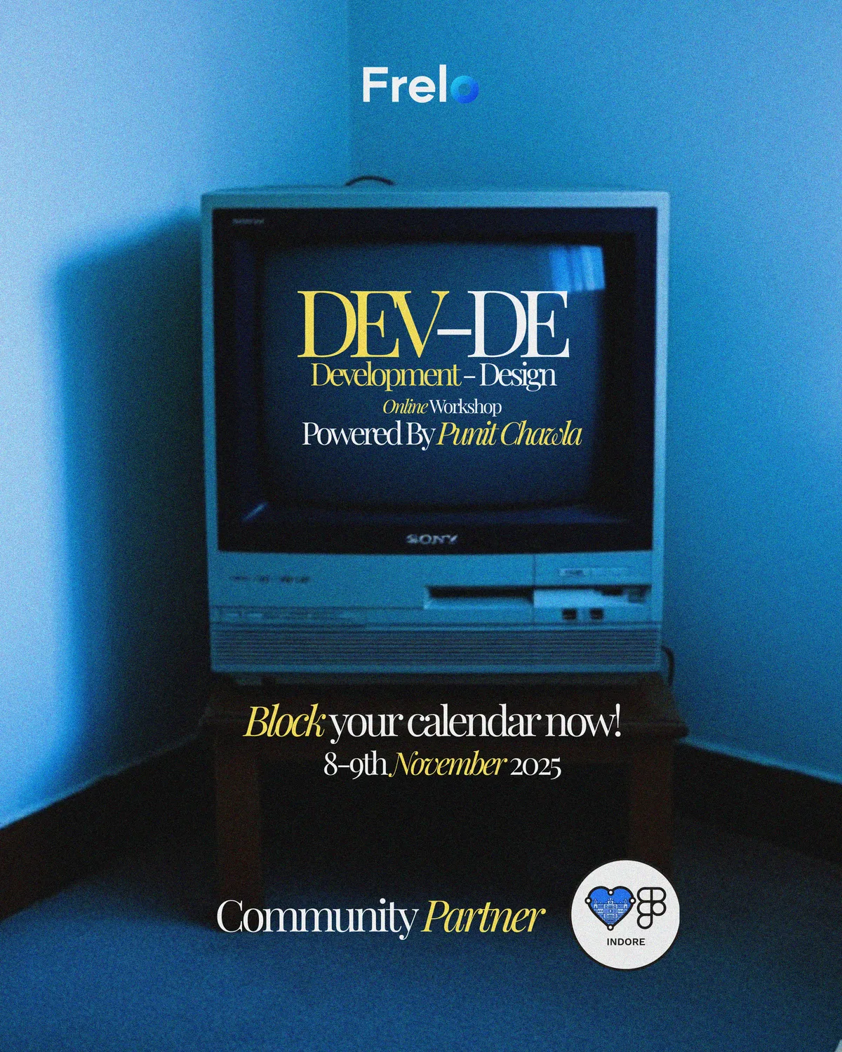 DEV-DE poster: a Development-Design online workshop with Punit Chawla, 8-9 November 2025